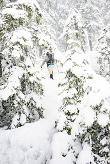 Snowshoeing up Mt Russell on Vancouver Island