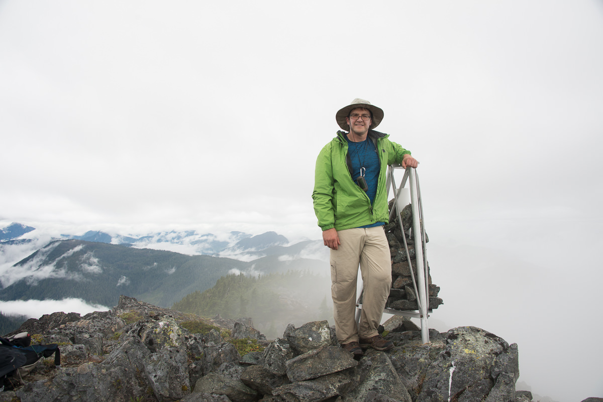 Phil Jackson on the summit of Horseshoe Mountain